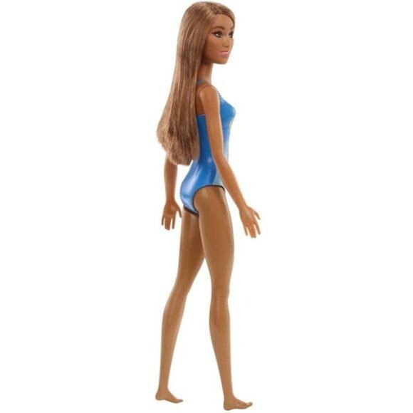 Barbie Beach Doll with Tie Dye and Daisies Swimsuit Barbie, Brown Hair - Picture 2 of 6